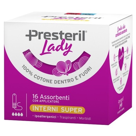 Presteril Lady Assorbente Interno Compact Super Plus 16 Pezzi Presteril Lady Assorbente Interno Compact Super Plus 16 Pezzi