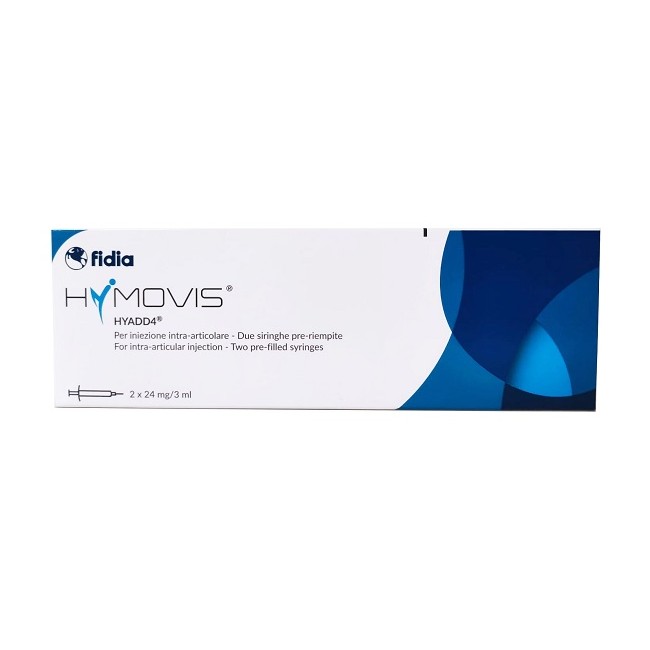 Siringa Intra-articolare Preriempita Hymovis Hyadd4 Esadecillamide Acido Ialuronico 24mg/3ml 2 Pezzi Da 3 Ml Non Sterilizzato A Siringa Intra-articolare Preriempita Hymovis Hyadd4 Esadecillamide Acido Ialuronico 24mg/3ml 2 Pezzi Da 3 Ml Non Sterilizzato A