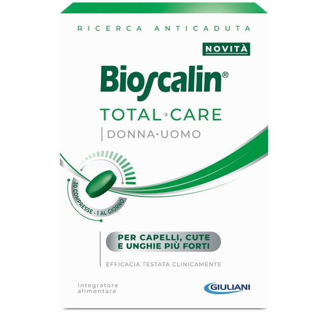 Confezione da 30 compresse di Bioscalin Total Care Integratore Amticaduta Per Capelli Forti E Sani. Confezione da 30 compresse di Bioscalin Total Care Integratore Amticaduta Per Capelli Forti E Sani.