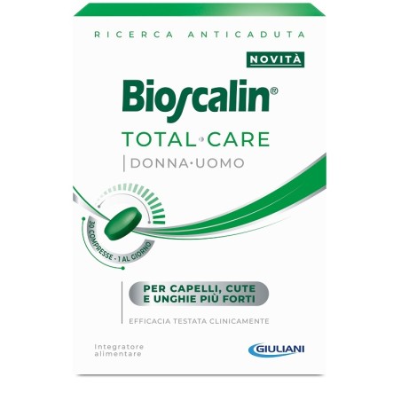 Confezione da 30 compresse di Bioscalin Total Care Integratore Amticaduta Per Capelli Forti E Sani. Confezione da 30 compresse di Bioscalin Total Care Integratore Amticaduta Per Capelli Forti E Sani.