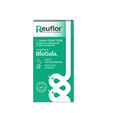 Flacone da 5 Ml di reuflor integratore di fermenti lattici vivi per il benessere intestinale