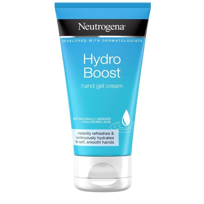 Tubo da 75 ml di Neutrogena Hydro Boost Gel Crema Mani ultra leggera e idratante. Tubo da 75 ml di Neutrogena Hydro Boost Gel Crema Mani ultra leggera e idratante.