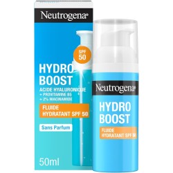 Tubo da 15 ml di Neutrogena Hydro Boost SPF 50, crema idratante per il viso.