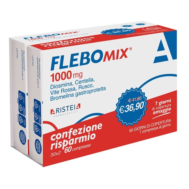 Flebomix 1000 Mg 60 Compresse Bi-pack Flebomix 1000 Mg 60 Compresse Bi-pack