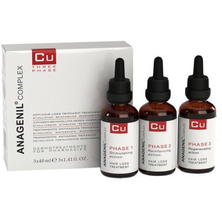 Flaconi da 40 ml x 3 di Vital Plus CU Anagenil Complex Trattamento Trifasico Rinforzante