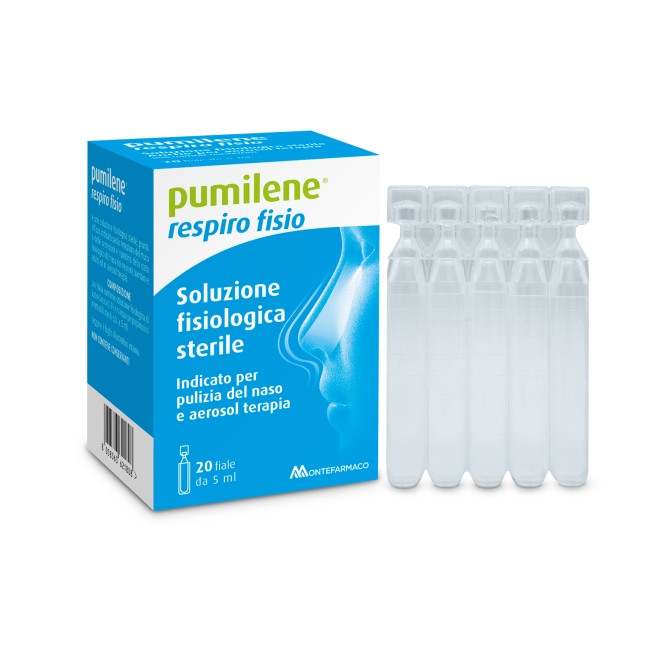 Montefarmaco - Pumilene Respiro Soluzione Fisiologica Per Aerosol 20 Flaconcini Da 5 Ml-image