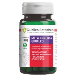 flacone da 50 capsule di Giubileo Botanicals Mela Annurca, integratore per il metabolismo lipidico.