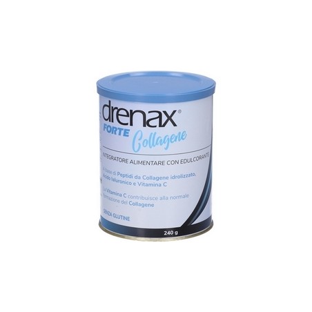 Brarattolo da 240 grammi di Drenax Forte Collagene, integratore per il benessere di pelle, articolazioni e tendini.