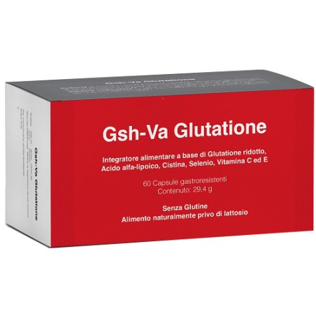 Confezione da 60 capsule di Vanda Gsh-va Glutatione, integratore antiossidante per il sistema immunitario.