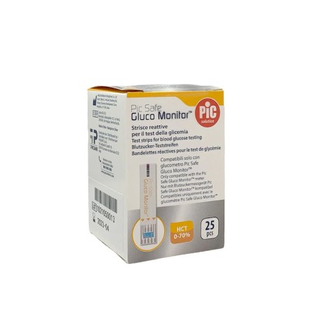 Strisce Misurazione Glicemia Pic Gluco Monitor 25 Pezzi