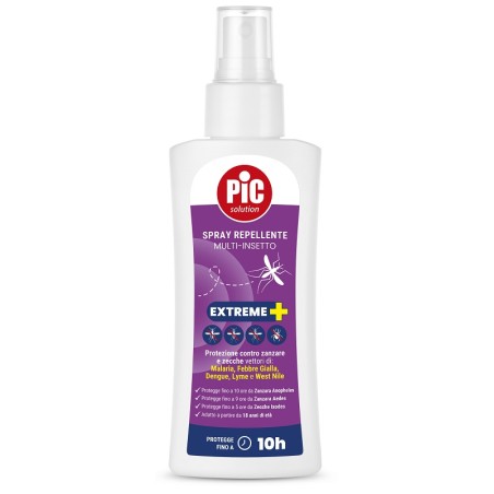 Pic Solution Spray Repellente Multi-insetto Extreme+ 100 Ml Pic Solution Spray Repellente Multi-insetto Extreme+ 100 Ml
