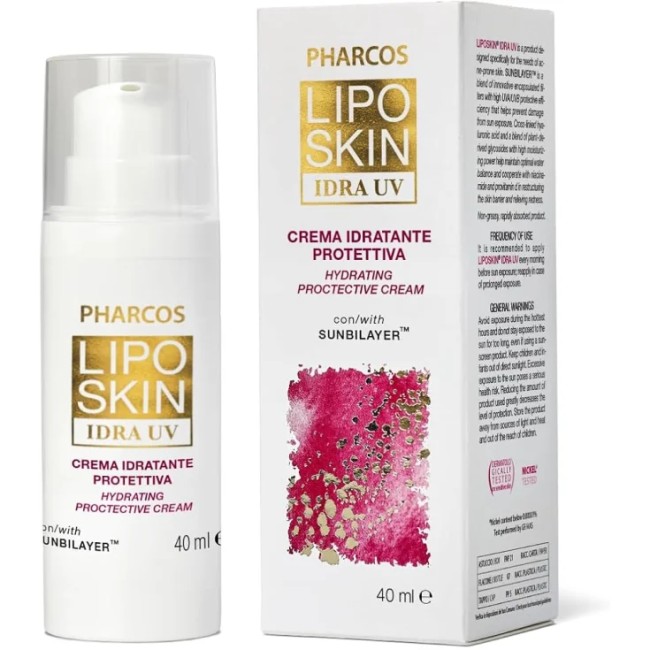 Flacone d a 50 ml di Liposkin Idra UV Crema Viso Pelle Grassa e Acneica 50 ml