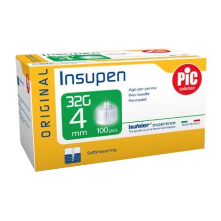 Ago Per Penna Pic Insupen Orginal Gauge 32,5x4 Mm 100 Pezzi Ago Per Penna Pic Insupen Orginal Gauge 32,5x4 Mm 100 Pezzi