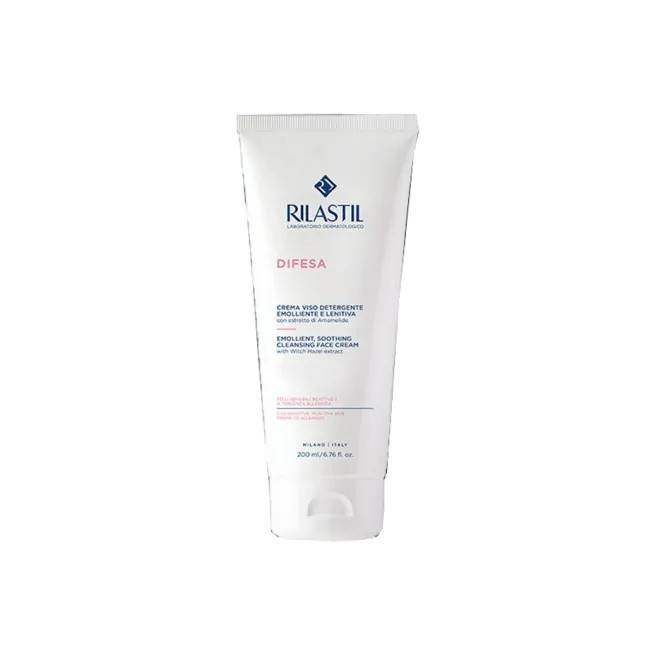 Flacone da 200 ml di Rilastil Difesa Crema Detergente Lenitiva Per Pelle Sensibile Intollerante e Reattiva. Flacone da 200 ml di Rilastil Difesa Crema Detergente Lenitiva Per Pelle Sensibile Intollerante e Reattiva.