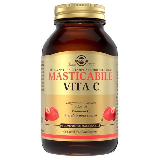 Confezione da 90 compresse di Solgar Vita C Masticabile Integratore Antiossidante Immunostimolante.