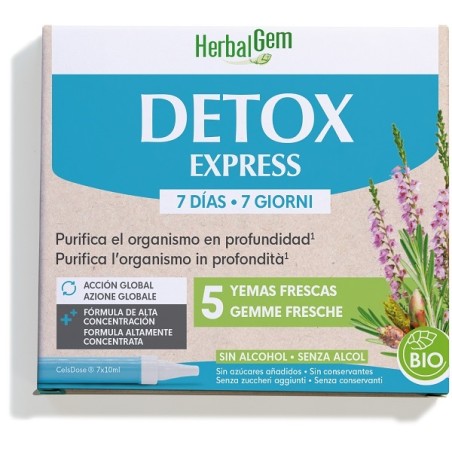 Confezione da 7 flaconcini di Herbalgem Detox Express 7 Giorni Integratore Drenante Dimagrante. Confezione da 7 flaconcini di Herbalgem Detox Express 7 Giorni Integratore Drenante Dimagrante.