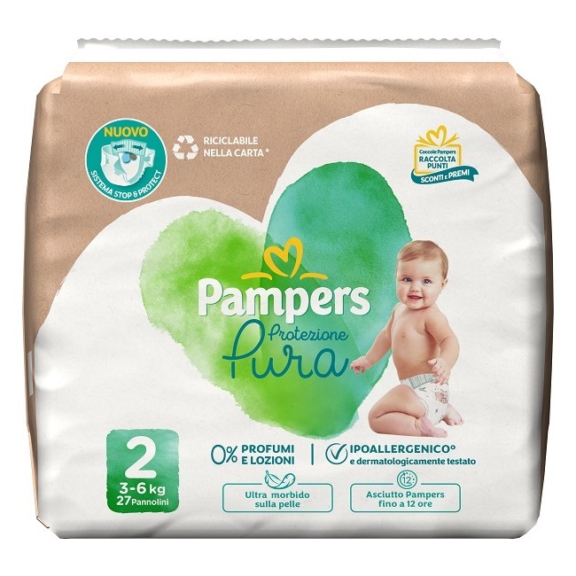 Pampers Protezione Pura Mini Pannolini 27 Pezzi