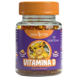 Confezione da 30 gommose di Disney Vitamina D, integratore per crescita ossea e difese immunitarie.