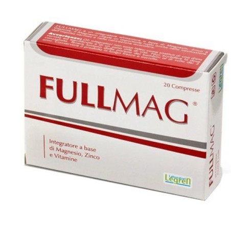Confezione da 20 compresse di Fullmag Forte, integratore di vitamine e minerali contro stanchezza e affaticamento.