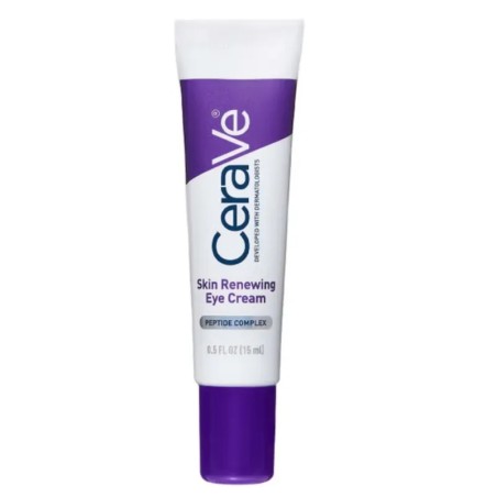 Tubetto da 15 ml di Cerave Skin Renewing Trattamento Contorno Occhi Antiage Illuminante.