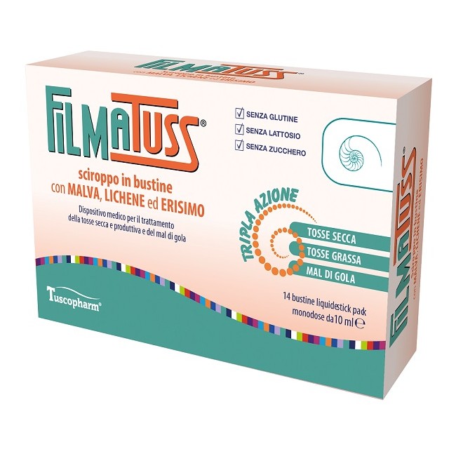 Filmatuss Sciroppo 14 Bustine Liquid Stick Pack Da 10 Ml