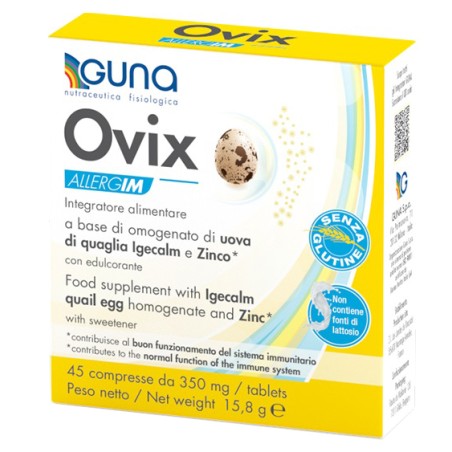 Guna Ovix Allergim Contro le Allergie Di Stagione 45 Compresse Guna Ovix Allergim Contro le Allergie Di Stagione 45 Compresse