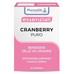 Confezione da 60 compresse di Pharmalife Research Cranberry Puro Integratore Per La Salute Delle Vie Urinarie.