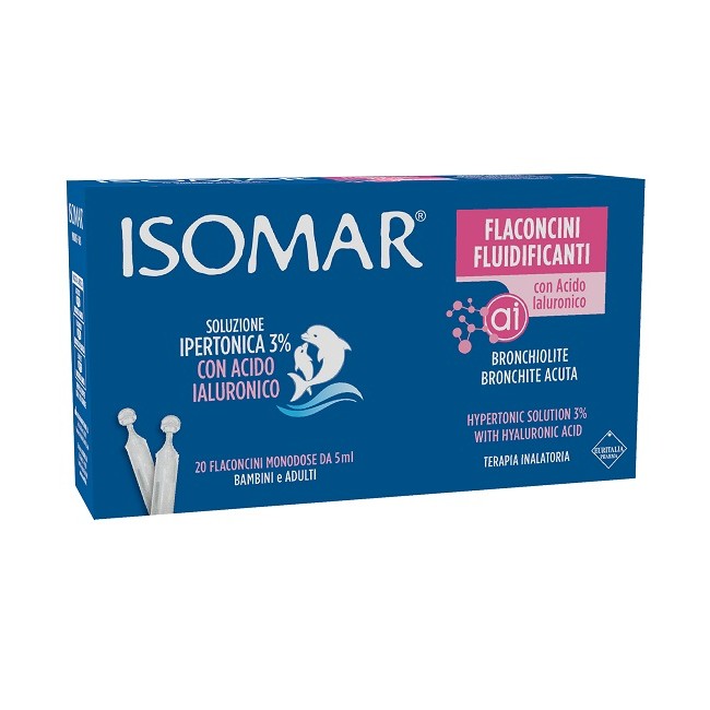 Isomar Flaconcini Fluidificanti Soluzione Ipertonica 30%+acido Ialuronico 20 Flaconcini Da 5 Ml Isomar Flaconcini Fluidificanti Soluzione Ipertonica 30%+acido Ialuronico 20 Flaconcini Da 5 Ml
