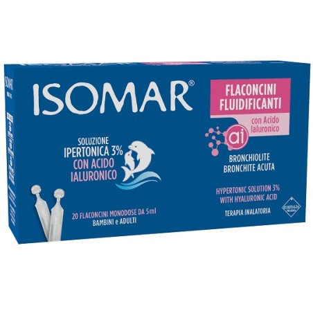 Isomar Flaconcini Fluidificanti Soluzione Ipertonica 30%+acido Ialuronico 20 Flaconcini Da 5 Ml Isomar Flaconcini Fluidificanti Soluzione Ipertonica 30%+acido Ialuronico 20 Flaconcini Da 5 Ml