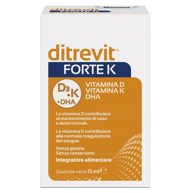 Humana Ditrevit Forte K Integratore Per Tessuto Osseo E Cuore 15 Ml