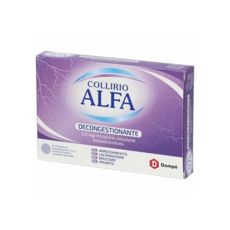 Collirio Alfa Decongestionante Per Benessere Oculare 10 Fialette Da 0,3 Ml
