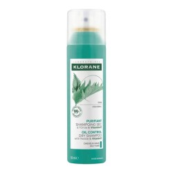 Flacone spray da 150 ml di Klorane Shampoo Secco Ortica Capelli Grassi