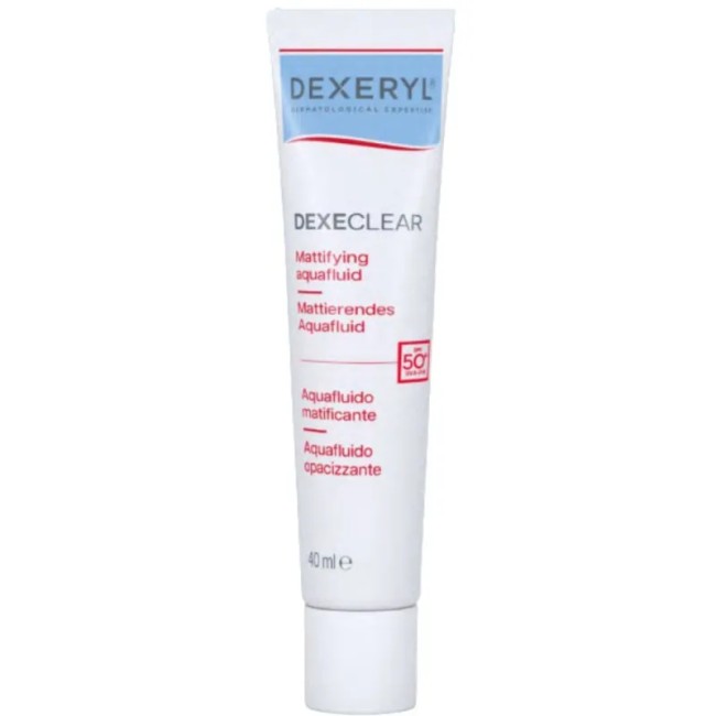 Tubetto da 40 ml di Dexeryl Dexeclear Aquafluido Opacizzante Spf 50+ Tubetto da 40 ml di Dexeryl Dexeclear Aquafluido Opacizzante Spf 50+