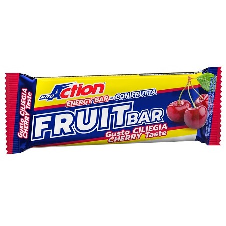 Barretta da 40 g di ProAction Fruit Bar, barretta energizzante per attività di endurance gusto ciliegia.