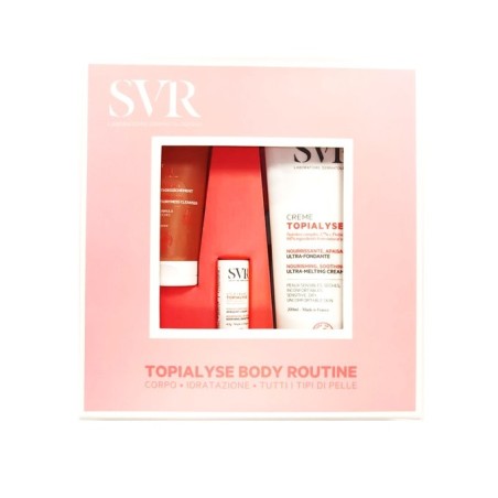 Cofanetto Svr Topialyse contenente 1 Crema Corpo 200 ml+ 1 Stick Labbra 4.8 gr + 1 Gel Lavant 55 ml Cofanetto Svr Topialyse contenente 1 Crema Corpo 200 ml+ 1 Stick Labbra 4.8 gr + 1 Gel Lavant 55 ml