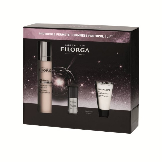 Cofanetto Natale di Filorga Lift Structure Rassodante Illuminante Fluido Viso+ Siero+ Crema Notte Cofanetto Natale di Filorga Lift Structure Rassodante Illuminante Fluido Viso+ Siero+ Crema Notte