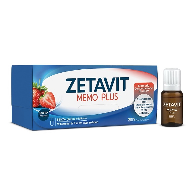 Confezione da 12 flaconcini di Zetavit Memo Plus Integratore Per Le Funzioni Cognitive Negli Adulti. Confezione da 12 flaconcini di Zetavit Memo Plus Integratore Per Le Funzioni Cognitive Negli Adulti.