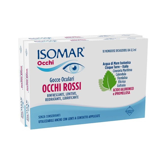 Isomar Occhi Rossi Collirio Per Occhio Secco E Arrossato 20 Fialette